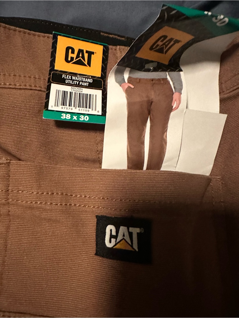 CAT Flex Waistband Cargo Pants - Brown